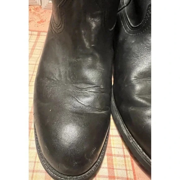 Ariat Heritage Sierra Black Leather Round Toe Cowboy Boots #35501 Men's 10EE